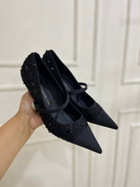 Ladies Elegant Pointy Toe Buckle Heels